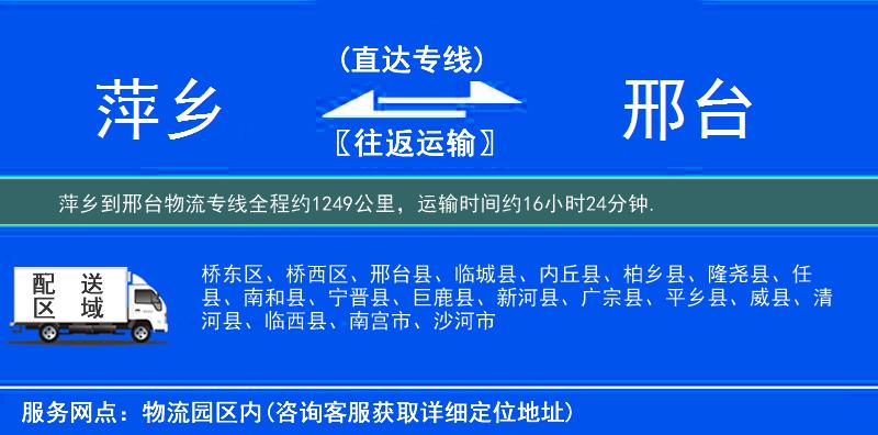 萍鄉(xiāng)到物流專線